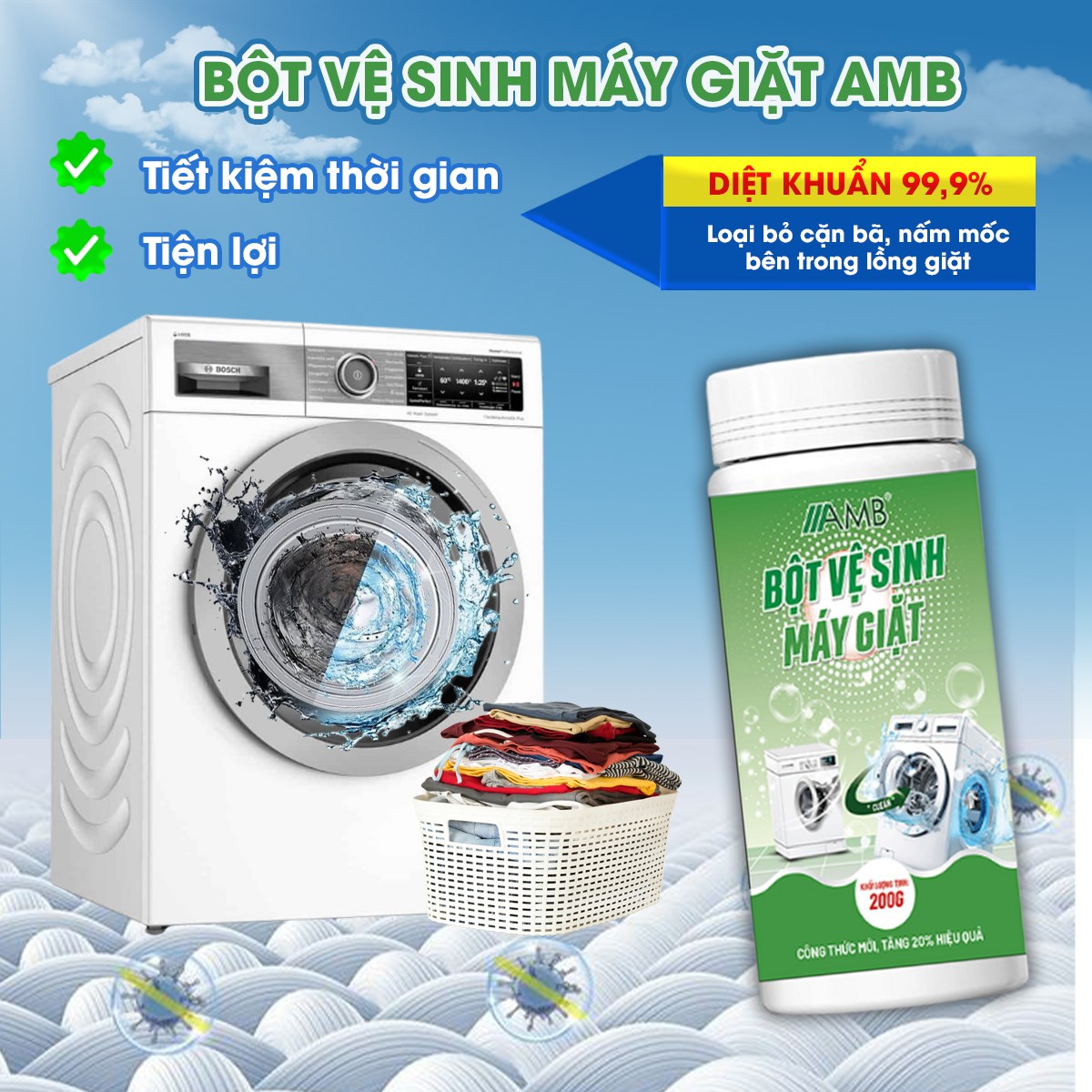 Bột vệ sinh máy giặt AMB